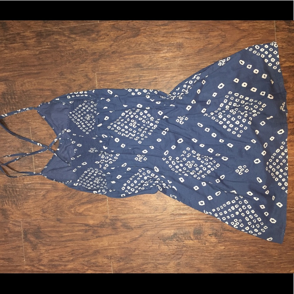 Blue Pattern Spring Shift Dress - Picture 3 of 6